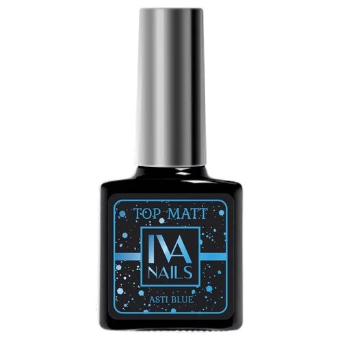 IVA Nails Верхнее покрытие Top Matte, asti blue, 8 мл iva nails верхнее покрытие top flares silver 8 мл