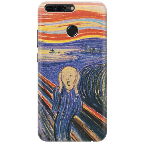 фото Силиконовый чехол на honor 8 pro / хонор 8 про с принтом "крик" gosso