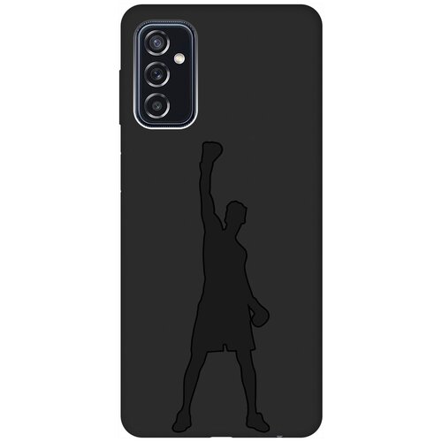 Матовый чехол Boxing для Samsung Galaxy M52 5G / Самсунг М52 с 3D эффектом черный матовый чехол gerberas для samsung galaxy m52 5g самсунг м52 с 3d эффектом черный