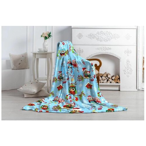 Плед Юта-текс Wellsoft Kids Новогодние совушки 1,5 сп
