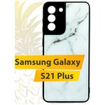 Стеклянный чехол для Samsung Galaxy S21 Plus / Чехол для Самсунг Галакси Эс 21 Плюс Mix glass (Мрамор) - изображение