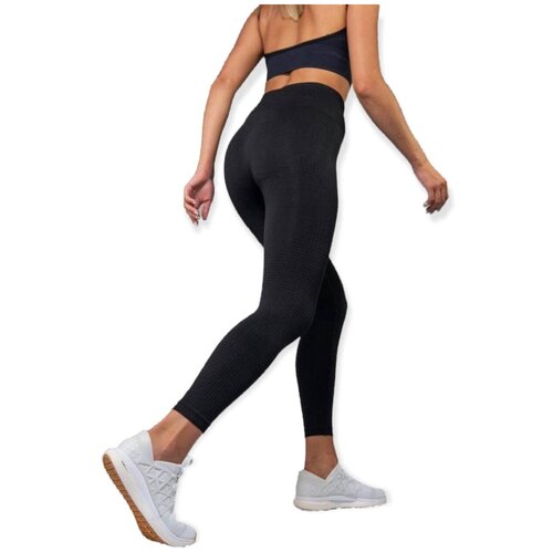 фото Легинсы , прилегающий силуэт, спортивный стиль, пояс на резинке, размер s, черный китай