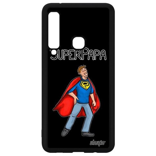 фото Необычный чехол на смартфон // samsung galaxy a9 2018 // "суперпапа" шутка комичный, utaupia, черный