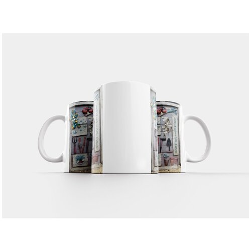 фото Кружка "садоводство, прованский шебби-шик, рамки" 320 мл lotsprints