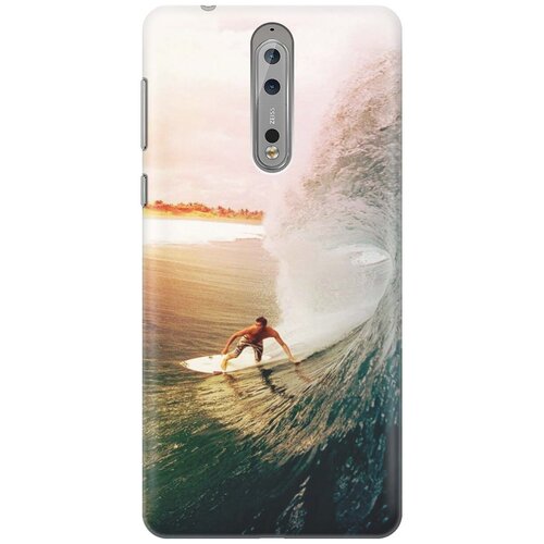 фото Силиконовый чехол на nokia 8 / нокиа 8 с принтом "серфер" gosso