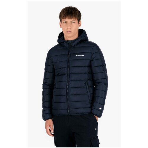 фото Куртка champion legacy outdoor hooded jacket синий m 216647-bs501