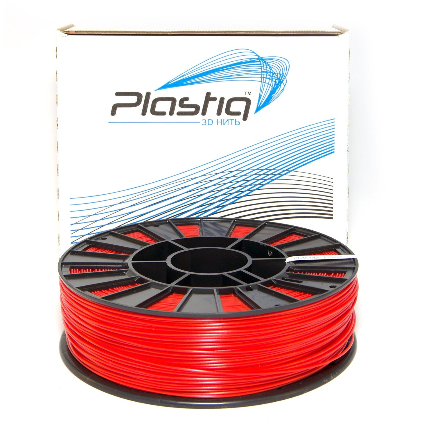 Пластик PLA для 3D принтера красный Plastiq, 1.75мм, 320 метров