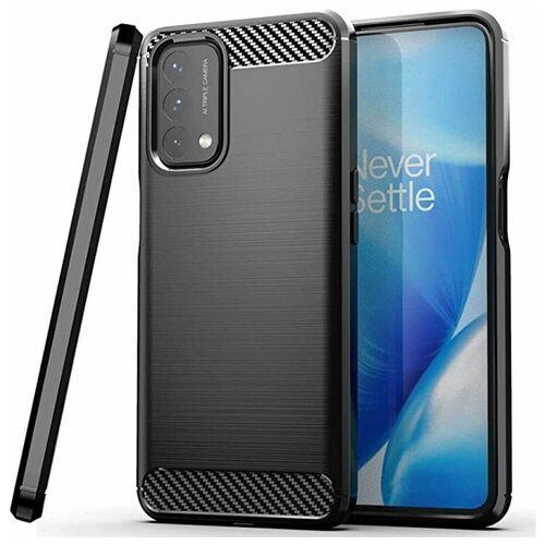 фото Brodef carbon силиконовый чехол для oneplus nord n200 черный