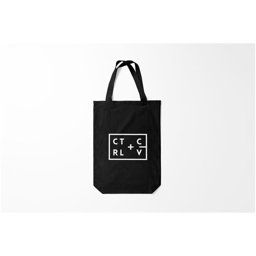 фото Сумка-шоппер / 31х42 см / программисты / принты для программистов ctrl c v программирование burnettie