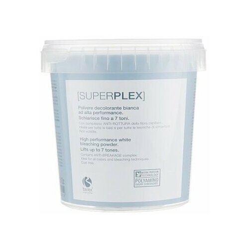 Barex Superplex Bleaching Powder - Порошок белый обесцвечивающий безаммиачный (обесцвечивает натуральную базу на 7 тонов) 400 гр barex italiana шампунь для придания холодного оттенка superplex barex объем 750 мл