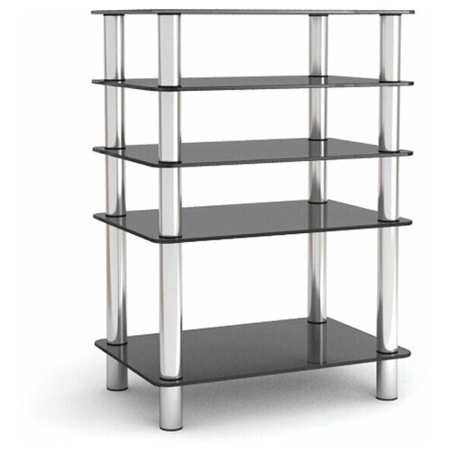 Стойки под аппаратуру Металлдизайн (Metaldesign) MD 108-5 дымчатое стекло-чёрный