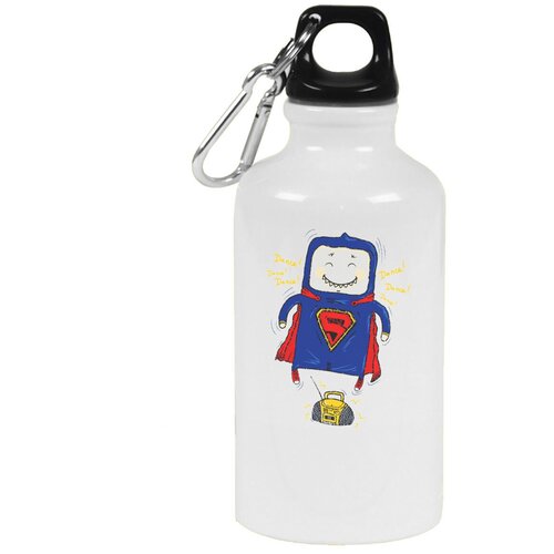 Бутылка с карабином CoolPodarok Прикол. Танцующий супермен бутылка с карабином coolpodarok супер котэ кот супермен