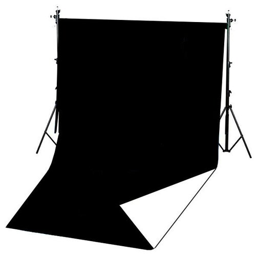 Двусторонний виниловый фон SHESHA черный/белый 1,6х3 м