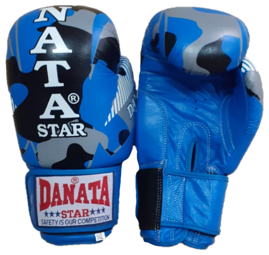 Боксерские перчатки из натуральной кожи Danata Star Dan Hill 10 oz синие