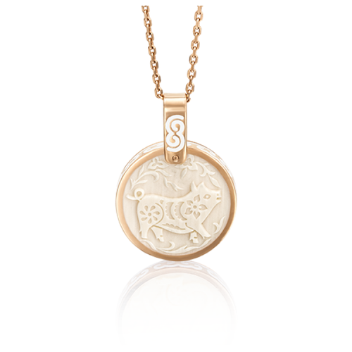 PLATINA jewelry Подвеска из красного золота с бивнем мамонта 03-2451-12-292-1110-46