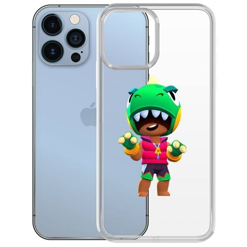 Чехол-накладка Krutoff Clear Case Brawl Stars-Дино Леон для iPhone 13 Pro чехол накладка krutoff clear case brawl stars дино леон для google pixel 8 pro