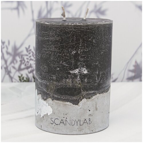 Интерьерная свеча 10х15см SCANDYLAB (серая) SICB-10-15-GR