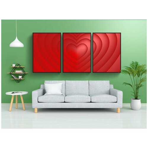 фото Набор модулных постеров для интерьера "задний план, день святого валентина, любовь" 60x90 см. в тубусе, без рамки lotsprints