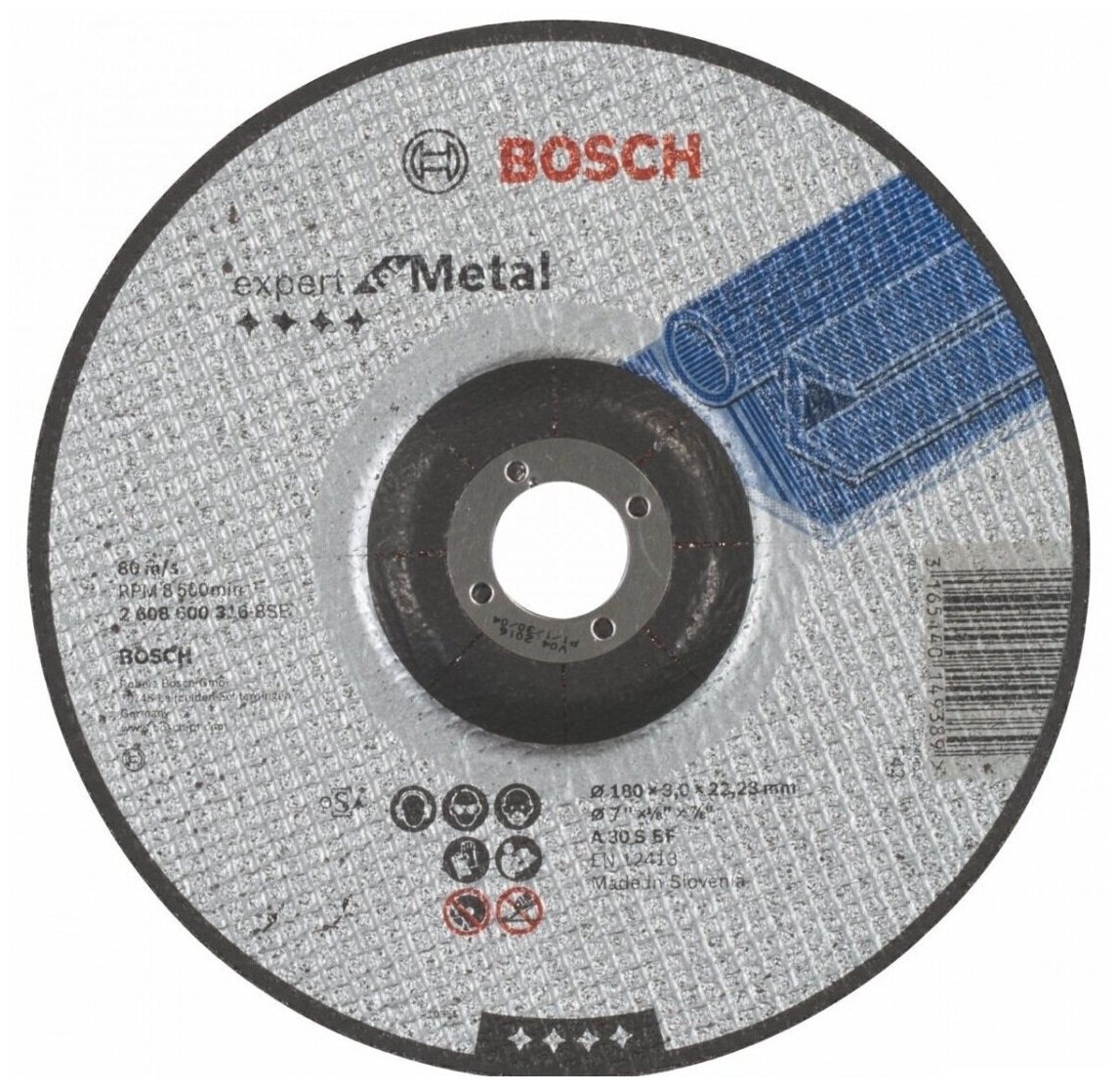 Диск отрезной Bosch Expert for Metal 180х3.0х22.23 мм