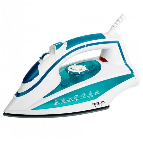 Утюг DELTA LUX DL-352 белый с бирюзовым 353800₽