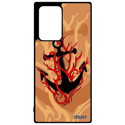 фото Защитный чехол на смартфон // samsung galaxy note 20 ultra // "якорь" подводник моряк, utaupia, бежевый