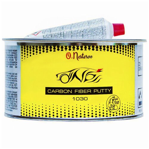 Шпатлевка автомобильная карбоновая ОНБ Carbon Fiber Putty 1,8кг/ Шпаклевка автомобильная углеволокнистая/ Автошпатлевка выравнивающая/ 1030-01-1800G