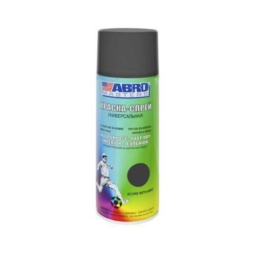Краска ABRO Masters универсальная, серый грунт, глянцевая, 272 мл, 1 шт. abro смывка старой краски 283мл спрей abro art pr600