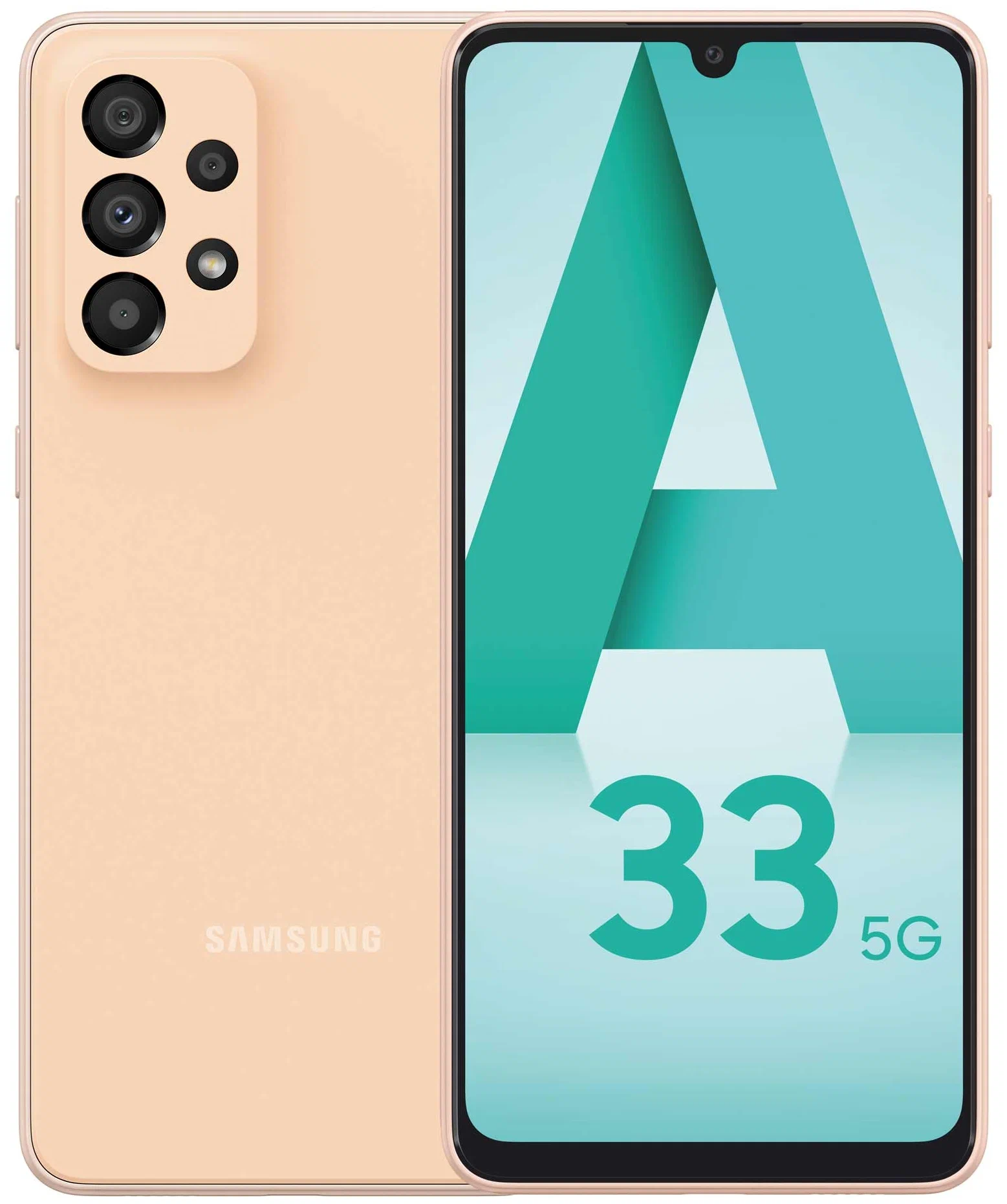 Смартфон Samsung Galaxy A33 5G 6/128 ГБ, Dual nano SIM, персиковый