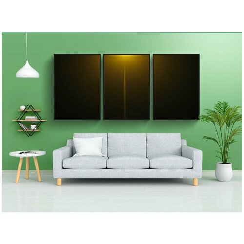 фото Набор модулных постеров для интерьера "уличный фонарь, ночь, осень" 60x90 см. в тубусе, без рамки lotsprints