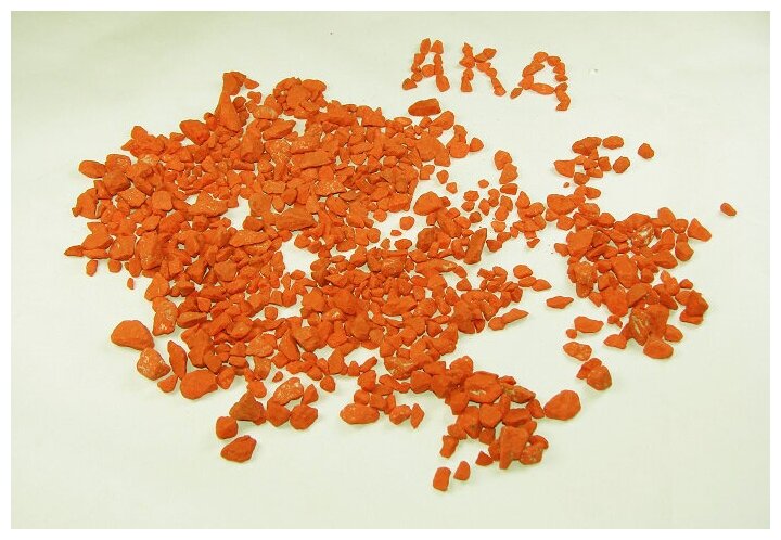 Мраморная крошка цветная оранжевая АКД, 5-10 мм, 1 кг - фотография № 2