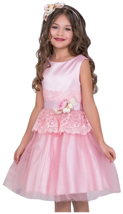 Платье ALOLIKA, размер 122-128, розовый