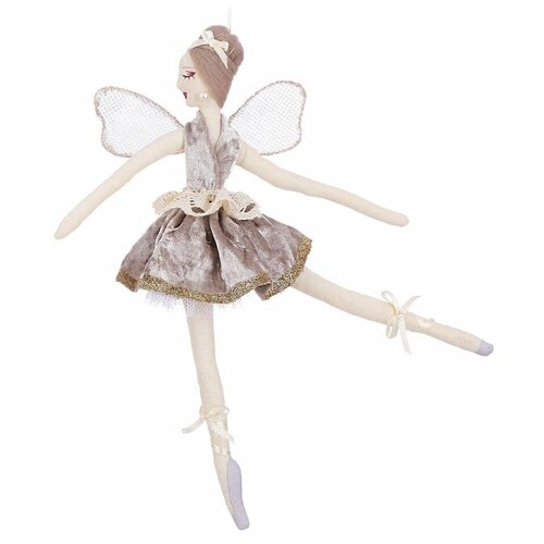 фото Кукла на ёлку "фея - балерина буффа" (enl’air), полиэстер, серебристая, 30 см, edelman