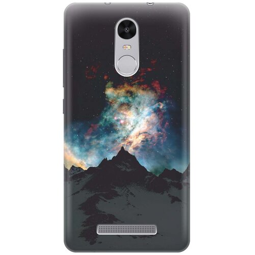 фото Силиконовый чехол на xiaomi redmi note 3 / note 3 pro / сяоми редми ноут 3 / ноут 3 про с принтом "горы и звезды" gosso