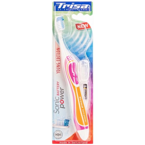 звуковая зубная щетка Trisa Sonic Power Battery Young Edition orange 124000₽