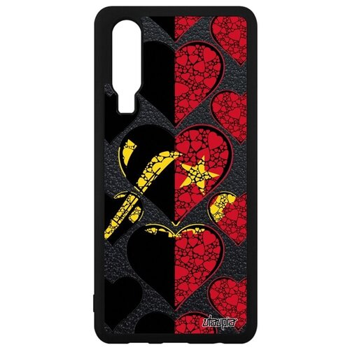 фото Противоударный чехол на телефон // huawei p30 // "флаг анголы с сердцем" патриот стиль, utaupia, цветной