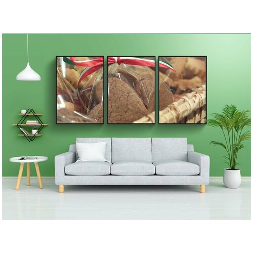 фото Набор модулных постеров для интерьера "итальянский бисквит, печенье, любовь" 60x90 см. в тубусе, без рамки lotsprints