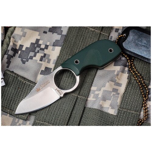 нож фиксированный kizlyar supreme amigo x d2 satin green handle green handle Шейный нож Amigo X Satin D2 Green