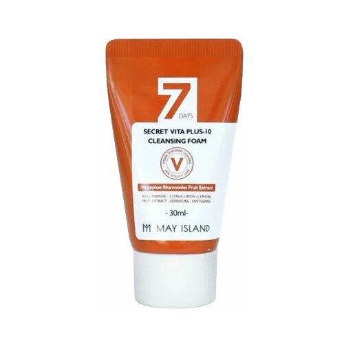 MAY ISLAND очищающая пенка 7 Days Secret Vita Plus-10 Cleansing Foam, 30 мл, 40 г