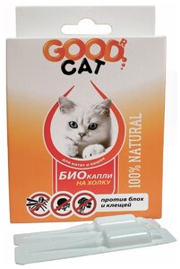 Фото GOOD Cat раствор от блох и клещей Био для кошек и котят