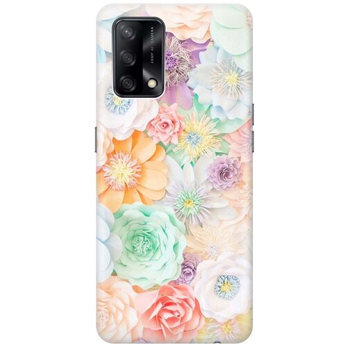 фото Ультратонкий силиконовый чехол-накладка для oppo a74 с принтом "цветочное многообразие" gosso