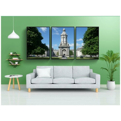 фото Набор модулных постеров для интерьера "дублин, троица, колледж" 60x90 см. в тубусе, без рамки lotsprints