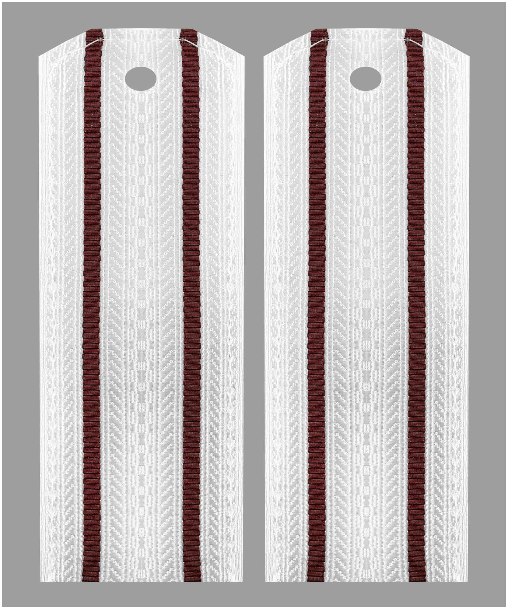 Погоны ВВ два просвета белые