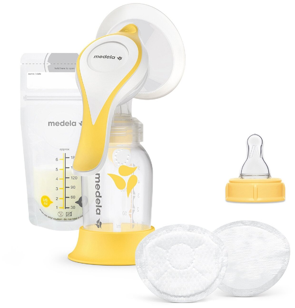 Ручной молокоотсос Medela Harmony Essentials Pack, бесцветный