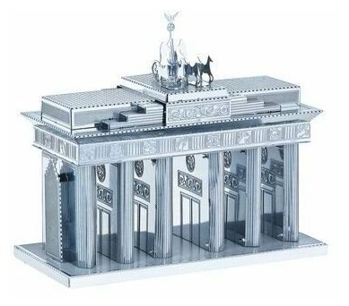 Сборная Объемная металлическая 3D модель "Brandenburg Gate" 6.8x3.1x5.9 см