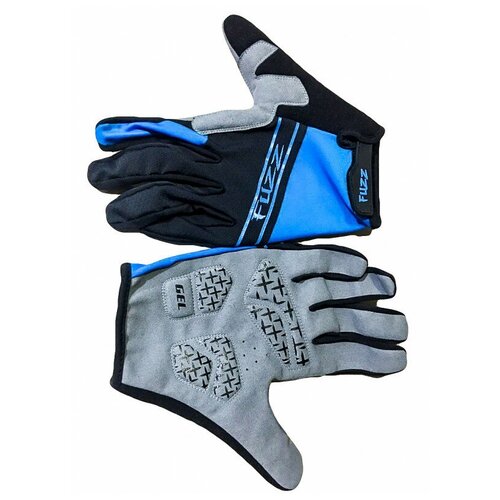 фото Перчатки 08-202716 лайкра, длинные пальцы, race light черно-синие, размер xxl, для сенсорных экранов, gel, на липучке fuzz