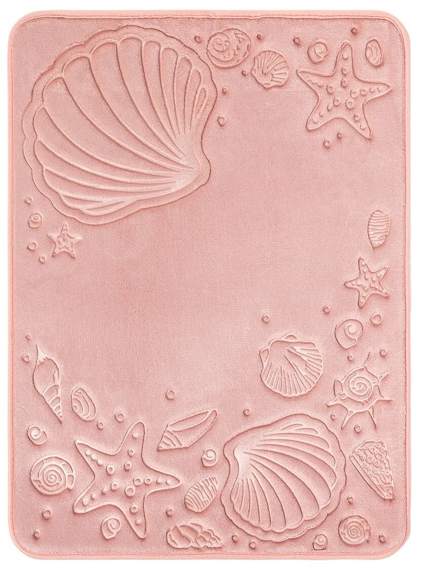 Коврик д/ван deнастия коллекция ракушки 50х70 розовый