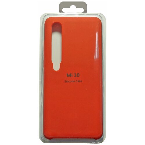фото Чехол- накладка для xiaomi mi 10 silicone case красный (1) nl