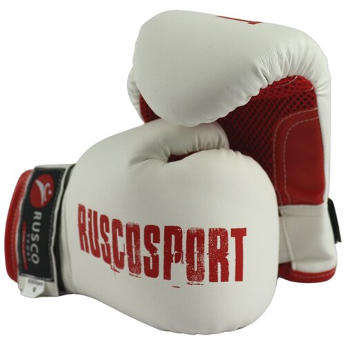 Перчатки боксерские RuscoSport бело-красный 4 oz (унций)