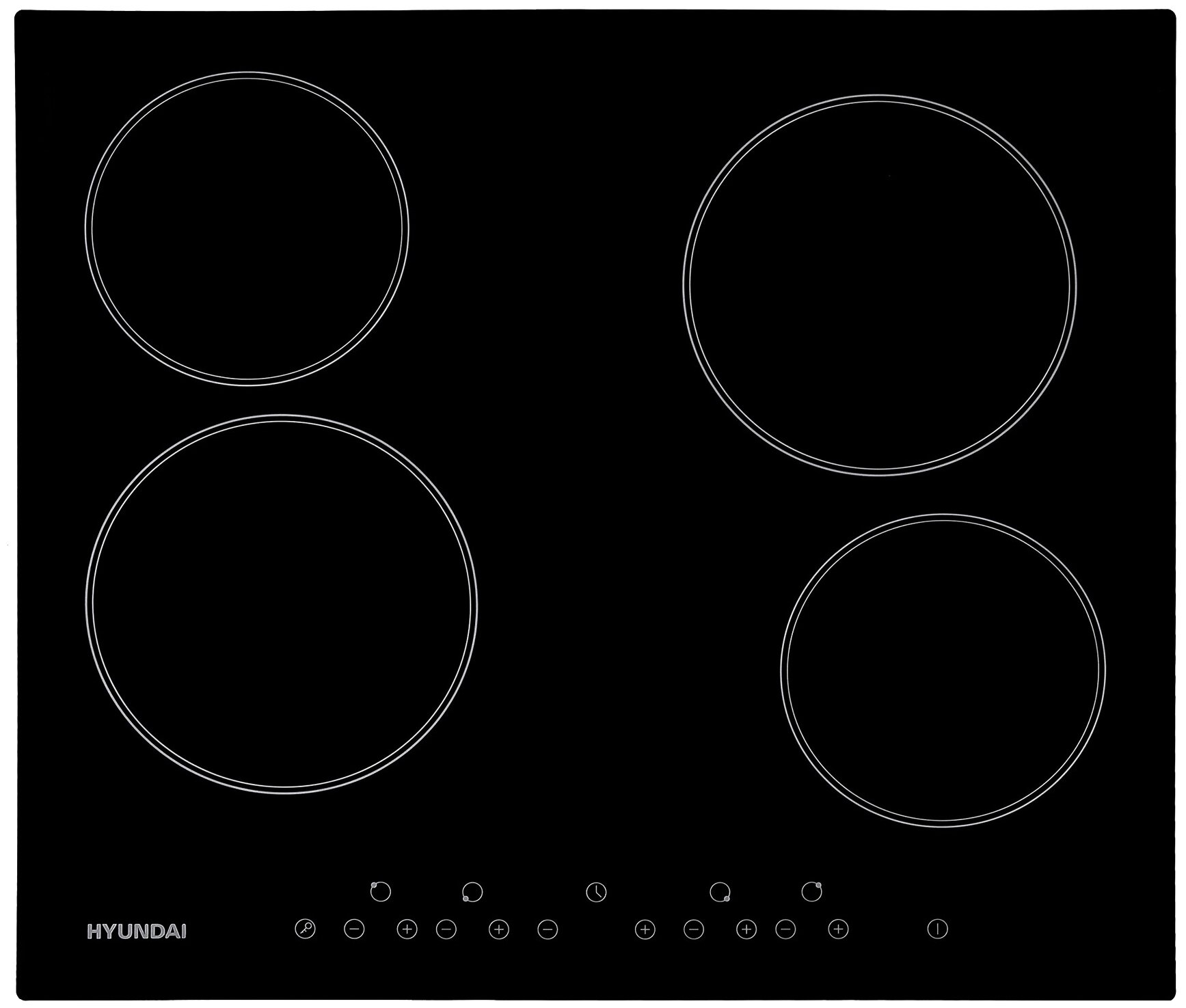 Варочная поверхность электрическая Hyundai HHE 6450 BG черный