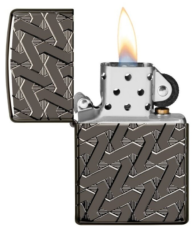 Зажигалка бензиновая Zippo 49173 Armor Black Ice - фотография № 2